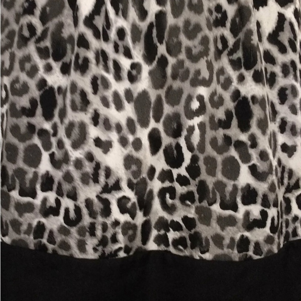 Express Black and White Leopard Print Midi Halter Dress - Picture 4 of 12